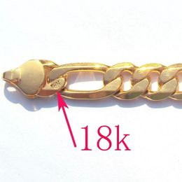 Collana con catena Figaro fine da 10 mm con FINITURA AUTENTICA in oro massiccio 18 carati289E