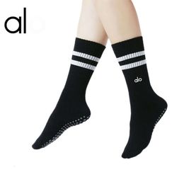 AL0 Yoga Women's Sport Gym Socks Mid Tube Dance Professional Anti Slip Socks Indoor Fietnss Joga Socks