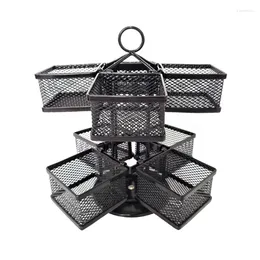 Kitchen Storage Tea Bag Removable Rack 2 Tiers Metal Basket Coffee Condiment Snacks Holder For Office Dropship