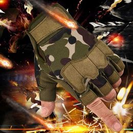 Tactical Gloves Outdoor Cycling Shooting Hunting Half Finger Sports for Men and Women YQ240328