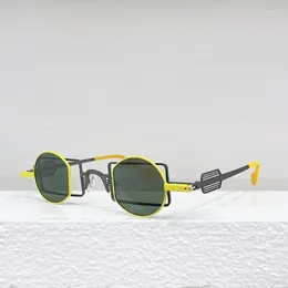 Sunglasses Personality With Case Fold Clip On Alloy Vintage Optical Spectacle Frame Eyeglasses