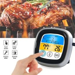 Gauges Oven Thermometer Kitchen Thermometer Core Temperature Probe Digital Alarm Meat Thermometer LCD Digital Food Cooking Thermometer