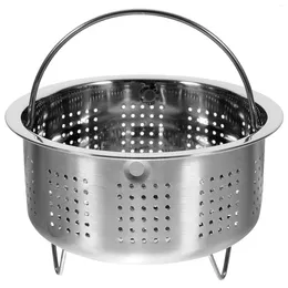 Double Boilers Stainless Steel Rice Steamer Reusable Food Steaming Rack Philtre Household Basket Metal Vegetables Stand