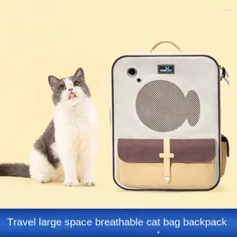 Cat Carriers Shoulder Breathable Mesh Pet Bag Portable Small Fishy Dog Backpack Outdoor Travel Handbag For