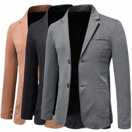 spring Autumn Casual Male Blazer Fi Social Suit Jacket Black Lg Sleeve Mens Butt Up Top Suit Blazer Oversize 4xl 5xl 93W5#