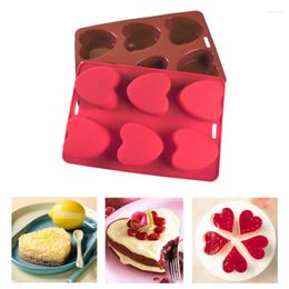 Baking Moulds 6 Cavity Silicone Love Heart Shape Cake Mold DIY Handmade Soap Mould Chocolate Fondant Molds Wedding Party Decorating Tools