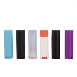 Storage Bottles 5Pcs 4.5g Flat Shape Lipstick Tube Deodorant Container Empty Tubes Cosmetic DIY Soap Solid Glue Stick Multiple Colour