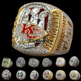 Pierścień mistrzostw Super Bowl Ustaw luksusowe 14K złoty KC Pierścienie mistrzów dla mężczyzn Kobiet Diamond Star Sport Biżuteria