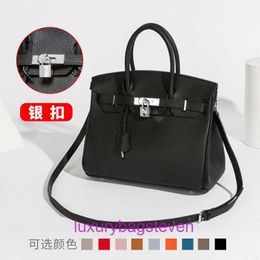 Hremms Birkks Top original wholesale tote bags for womens Classic fashion womens first layer cow leather bag portable single shoulder Original 1:1 with real logo box