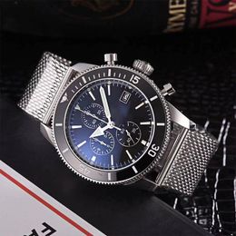 2024 Brei AAA Brand Wrist Watches for Men Casual Sport Style Luxury Mesh Steel Metal Band Quartz Clock Free shipping