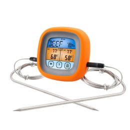 Gauges Food Thermometer For Meat Meat Thermometers For Grilling Digital Meat Thermometer For BBQ With 2 Probes Touchscreen And LCD