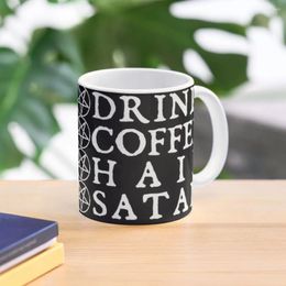 Mugs DRINK COFFEE HAIL SATAN Mug Beer Cup Coffe