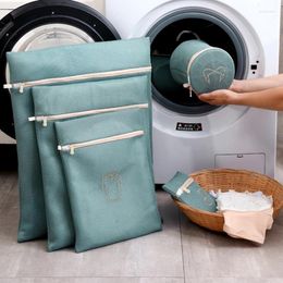Laundry Bags 6 Size Set Embroidery Washing Machine Bag Underwear Bra Socks Wash Net Large Capacity Clothes Storage Organizer