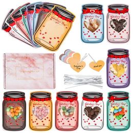 Gift Wrap Card Decoration Supply 48 Pack Candy Jar School Exchange Cards Bag Set For Classroom Party