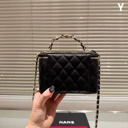 wallet luxury bag chanelace 2024 High Beauty Lingge Chain Bag Womens Bag Mini Fashion Box Crossbody Bag Makeup Bag Shoulder