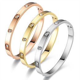 Brand Cati Bracelet Couple Ten Diamond Titanium Steel 6mm Full Sky Star Jewellery Stainless