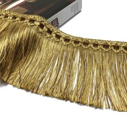 Accessories 6/12Yards Curtain Tassel Fringe Trimming Braid Trim 11cm Gold Tassels Upholstery DIY Luxury Accessories Decorated