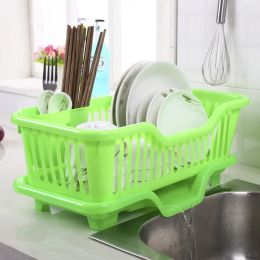 Baskets 1PC Plastic Washing Holder Basket Great Kitchen Sink Dish Drainer Drying Rack Organizer Blue Pink White Green Tray OK 0083