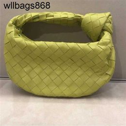 BottegVenetas Luxury Jodie Bag Vclub Early Spring Ice Cream Cowhide Mini Crescent Underarm Tote Handbags