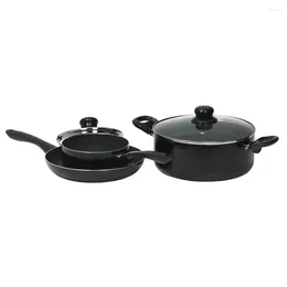 Cookware Sets Simplicity 5-Piece Set Non Stick Surface For Healthier Cooking With And Bakelite Handle