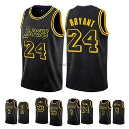 Basketball JerseysLebron 23 James Anthony 3 Davis 8 24 Bryant Los AngelesLakersMen Black Mamba