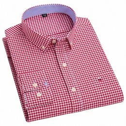 high Quality Men's Oxford Cott Shirt Spring Autumn Lg Sleeved Comfortable Home Travel Korean Designer Style Size 5XL-6XL-7XL I7Zt#
