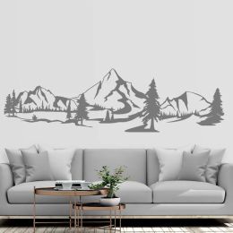Stickers Nature Mountains Wall Decal Mountain Wall Sticker Pine Trees Mountains Wall Decal Adventure Wall Decor 2188