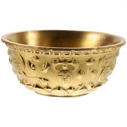 Bowls Treasure Bowl Cornucopia Decoration Treasures Ornament Chinoiserie Ingots Adornment Exquisite Brass Desktop Home Office Goods