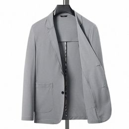 new summer light busin suit men's thin style ice silk tracel leisure suit jacket men's sun protecti clothing single west Q9m7#