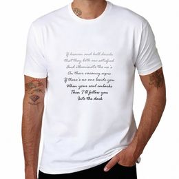 i'll Follow You Into The Dark Lyrics T-Shirt plain tees sweat plus size tops mens vintage t shirts B0oZ#