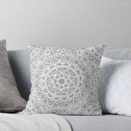 Pillow Soft Grey And White Mandala Pattern Throw Christmas Decorative S For Luxury Sofa Pillowcase