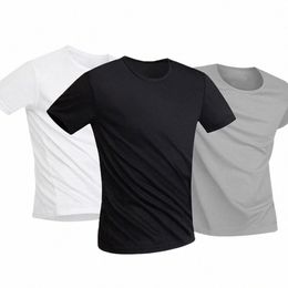 waterproof Men's T-Shirts Spandex Shirts Anti Dirty Stain Proof Polyester Basic Layer Shirts for Sports Short-sleeved T-shirts V87G#