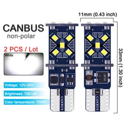 Upgrade 2 X T10 W5w 194 5W5 LED Signal Bulb Canbus 12V 24V 7000K White Car Interior Dome Reading Trunk Wedge Side Licence Plate Lamps