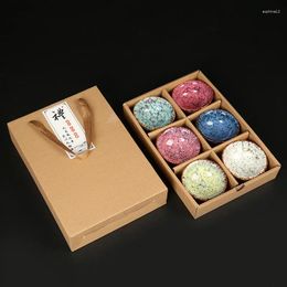 Teaware Sets Oven Baking Tea Cup Set 6 Cups Of Ceramic Jianzhan Business Gift Dinner