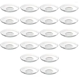 Cups Saucers 20 Pcs Glass Saucer Snack Storage Dishes Transparent Coffee Cup Plates Clear Turkey Mug