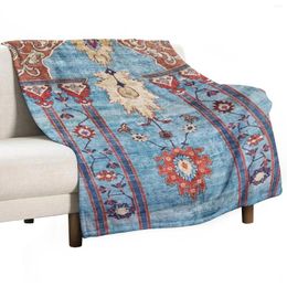 Blankets Antique Persian Silk Rug Print Throw Blanket Cute Bed Linens