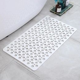 Bath Mats A1504ZXW Anti-Slip Mat Shower Anti-Fall Floor Plastic Rectangle Carpet Toilet Round Hollow Waterproof Rugs Tpe Suction Pad