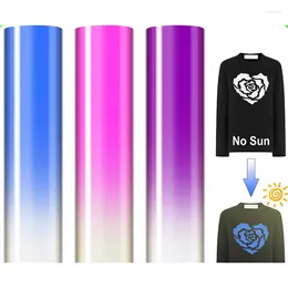 Window Stickers 25cm 100cm PU Colour Change HTV Puff Heat Transfer 3D Light Changing Lettering Stamping Film For Tshirt