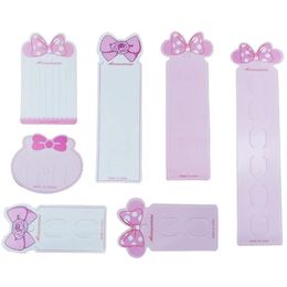 50pcslot Hairclips Display Cards Cute Pink Bow Tie Packing Tag for DIY Hair Jewellery Holder Card Hanging Retail Lables 240325