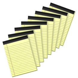 8PCS Notebook Pads 85 X 11 Inches Writing Wide Ruled Notepads Yellow Paper For School Office 240329