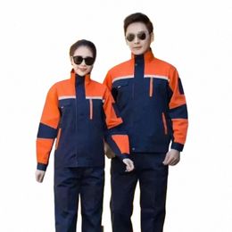 work Uniform All Cott Mechanical Suit Men and Women Uniform Specialty Store Labour Workshop Work Uniform Welding Clothes m0fT#