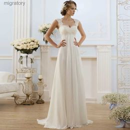 Urban Sexy Dresses Simple Empire Waist Wedding Dress for Pregnant Woman Chiffon Boho Bride Hot Sale Plus Size Cheap Bridal Gown yq240329