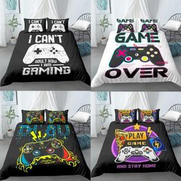 3D Duvet Cover Teens Gamer Bedding Set For Kids Boys Girls Bed Gamepad Printed with Pillow Case Xmas Gifts US Queen EU DouBle 2011282z