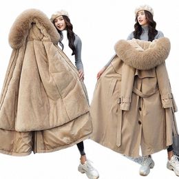 winter Jacket Female Parkas -30 Degree Women's Winter Lg Coats Hooded Fur Collar Thicken Warm Winter Jacket for Women 2023 New O8qa#