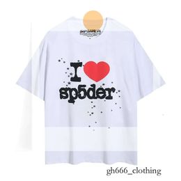 Mens T Shirts Poloshirt Shirt Sp5der Spider 555 Womens T-shirt Fashion Street Clothing Web Pattern Summer Sports Wear Designer Top European S-xl Brands 480