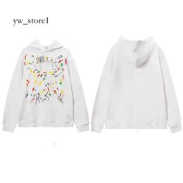 Men's Hoodie Lanvin Hoodie Designer Luxury Lanvins Classic Fashion Trend Lanvis Embroidery Splash Ink Letter Speckle Print Distressed Lavins Hoody 4486