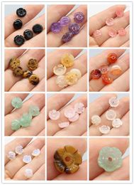 Charms Natural Stone Pendant Colourful Magnolia Hairpin Petal Beads For Jewellery Making DIY Charm Bracelet Necklaces Earring Accessories