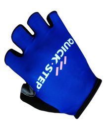 2017 QUICK STEP PRO TEAM BLUE Cycling Bike Gloves Bicycle Gel Shockproof Sports Half Finger Glove2625176