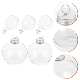 Vases 10 Pcs Decorate Christmas Spherical Bottle Travel Candy Jars Plastic Fillable Light Bulbs The Pet Bottles With Caps