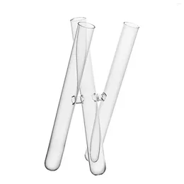 Vases Test Tube For Flowers 3 Tubes Transparent Creative Vase Tabletop Dorm El Cabinet Gift